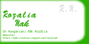 rozalia mak business card